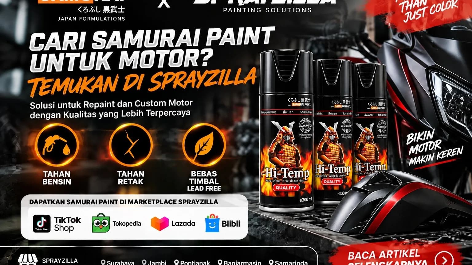 Samurai Paint di Sprayzilla: Perspektif Desentralisasi untuk Repaint Motor