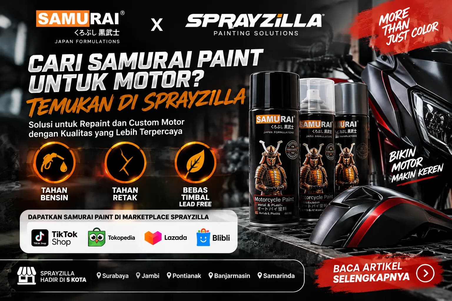 Samurai Paint di Sprayzilla: Perspektif Desentralisasi untuk Repaint Motor